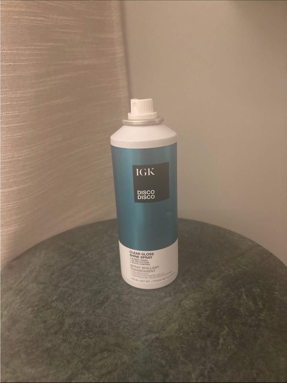 IGK Disco Disco Clear Gloss Shine Spray - Teal and White